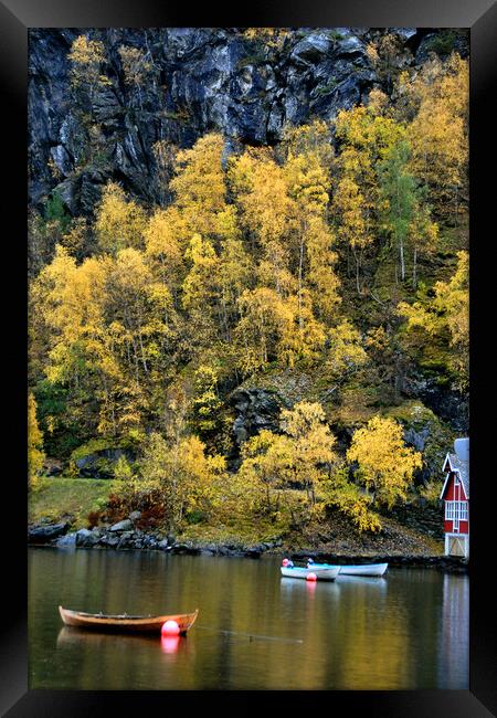 Majestic Aurlandsfjord in Norway Framed Print by Andy Evans Photos