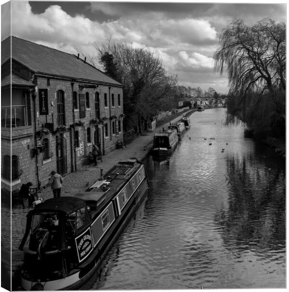Burscough Leeds to Liverpool Canal Canvas Print by David French