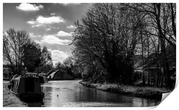 Leeds to Liverpool Canal Rufford Print by David French