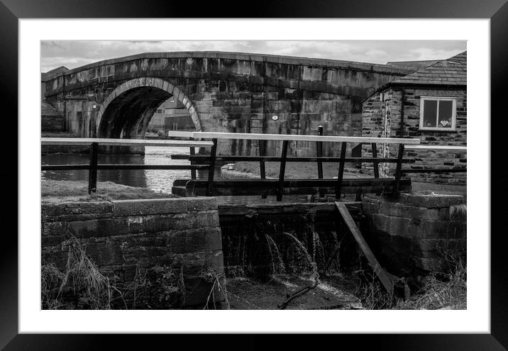 Burscough dry dock Leeds to Liverpool canal Framed Mounted Print by David French
