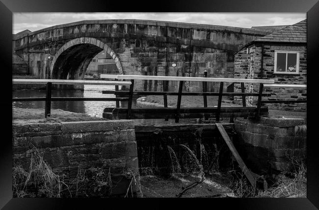 Burscough dry dock Leeds to Liverpool canal Framed Print by David French