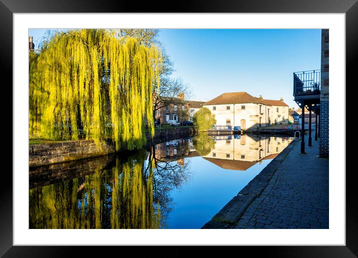 Ripon Canal Reflections, North Yorkshire Framed Mounted Print by Tim Hill