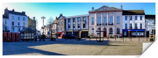 Ripon Market Place and Town Hall Print by Tim Hill