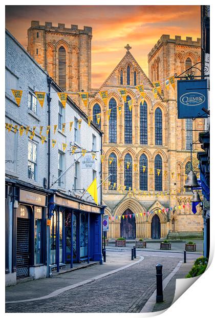 Ripon Cathedral from Kirkgate Print by Tim Hill