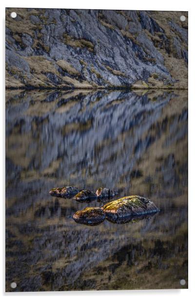 Ogwen Hippos on the Glyderau, Snowdonia Acrylic by Liam Neon