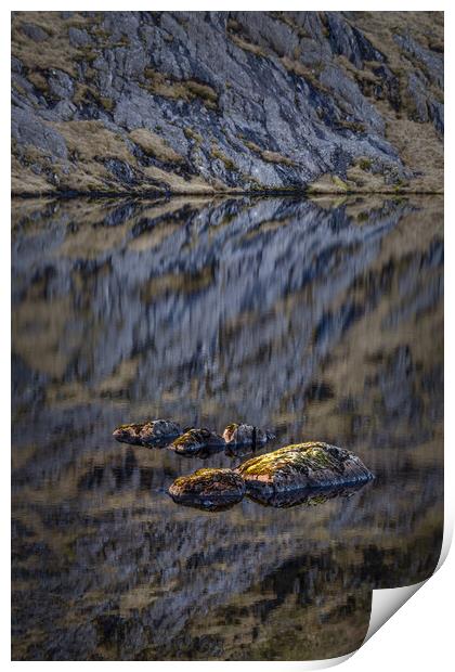 Ogwen Hippos on the Glyderau, Snowdonia Print by Liam Neon