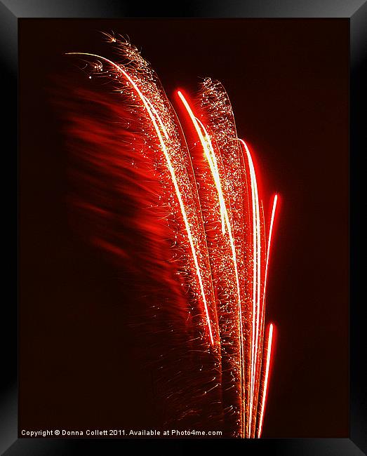 Red Streaks Framed Print by Donna Collett