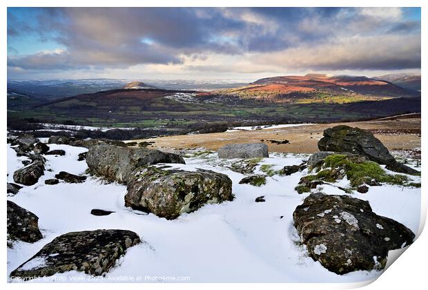 Llangynidr Moors Winter Embrace. Print by Philip Veale