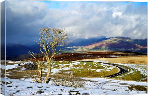 Tempestuous Skies above Pen Cerrig-Calch Canvas Print by Philip Veale
