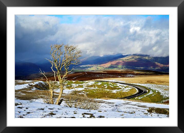 Tempestuous Skies above Pen Cerrig-Calch Framed Mounted Print by Philip Veale