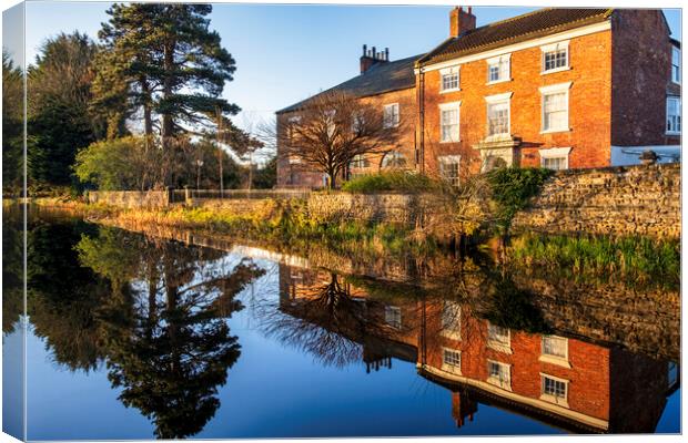 Ripon Canal Reflections Canvas Print by Tim Hill