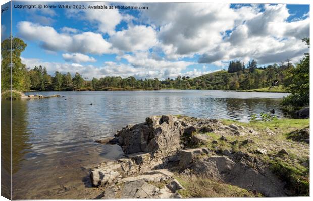 Tarn Hows in September Canvas Print by Kevin White