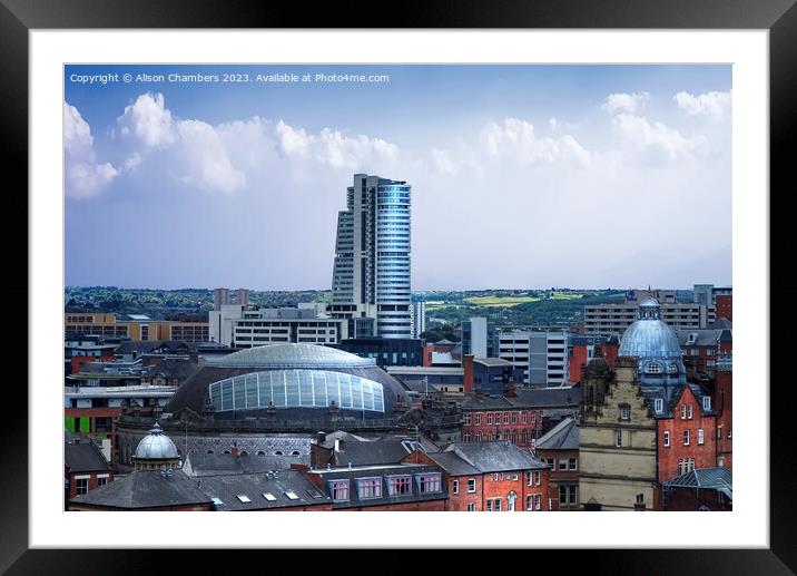 Leeds City Centre Framed Mounted Print by Alison Chambers