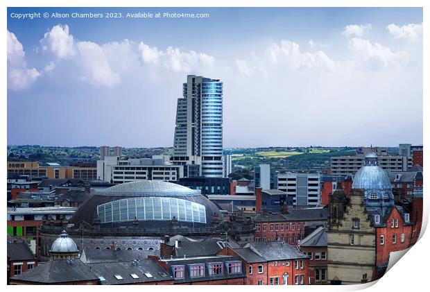 Leeds City Centre Print by Alison Chambers