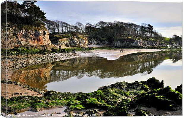 Reflections At The Cove, Silverdale Canvas Print by Jason Connolly