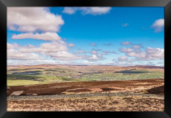 Middleton and the Hudes Hope from Harker Hill, Teesdale Framed Print by Richard Laidler