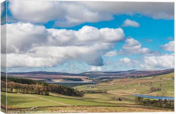 Lunedale Selset and Grassholme from Harker Hill Canvas Print by Richard Laidler