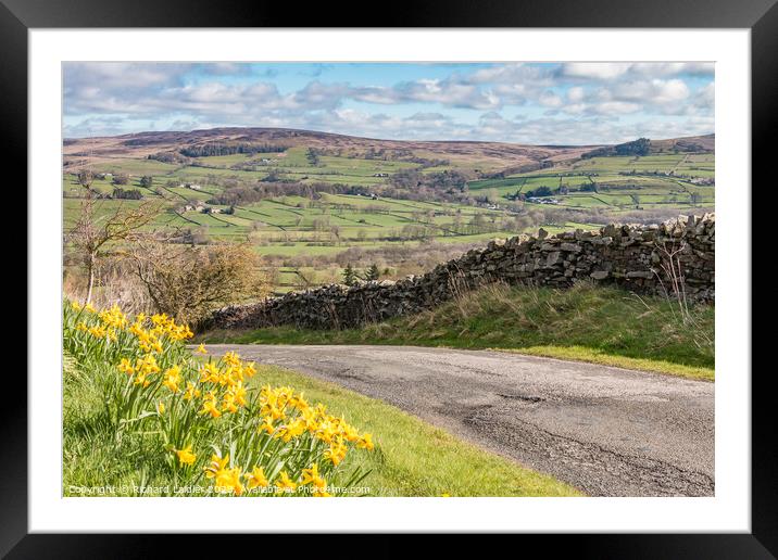 Towards Blackton from Bail Hill, Mickleton, Teesdale Framed Mounted Print by Richard Laidler