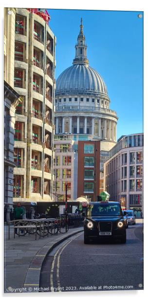 St Paul's cathedral  Acrylic by Michael bryant Tiptopimage