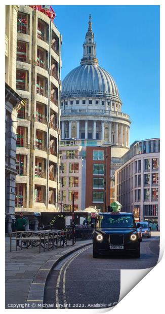 St Paul's cathedral  Print by Michael bryant Tiptopimage