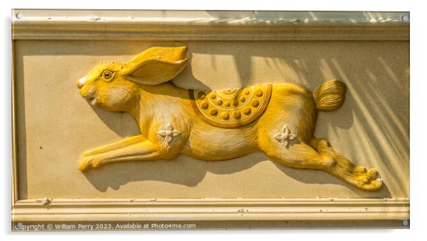 Rabbit Image Statue Grand Palace Bangkok Thailand Acrylic by William Perry