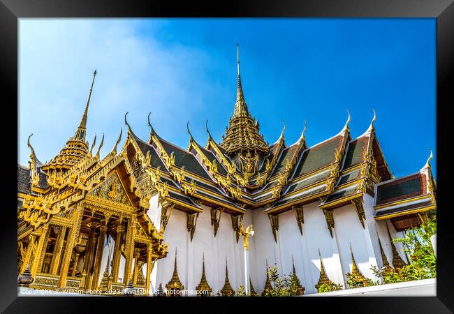 Dusit Maha Prasat Hall Grand Palace Bangkok Thailand Framed Print by William Perry
