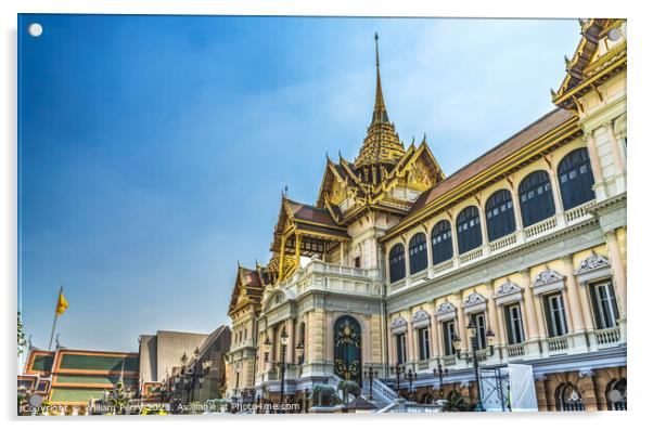 Phra Thinang Chakri Maha Prasat Buildings Grand Palace Bangkok T Acrylic by William Perry