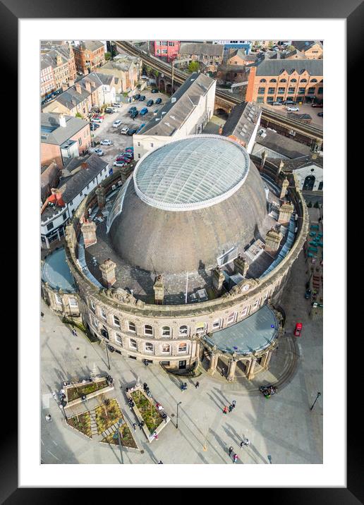 Leeds Corn Exchange Framed Mounted Print by Apollo Aerial Photography