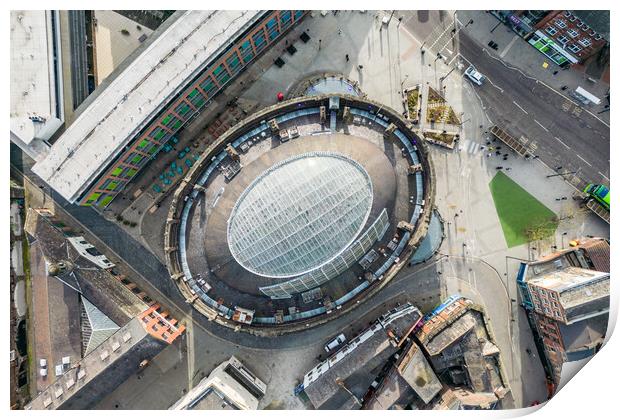 Leeds Corn Exchange Print by Apollo Aerial Photography