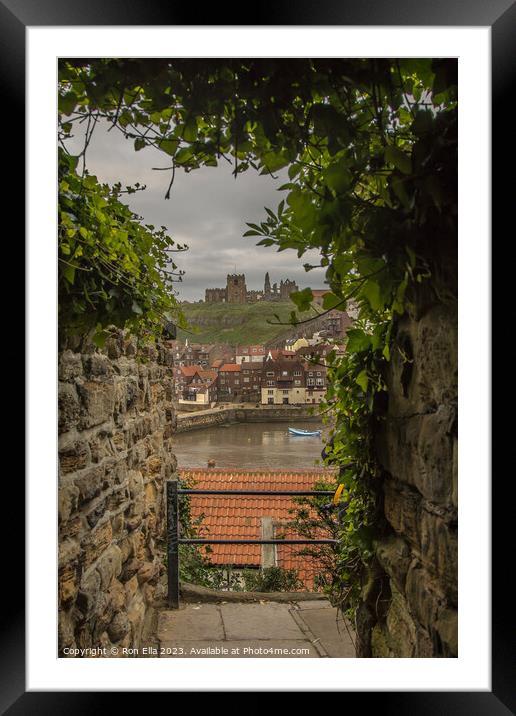 Whitby's Enchanting Passageway Framed Mounted Print by Ron Ella