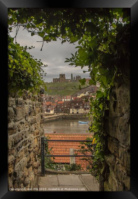 Whitby's Enchanting Passageway Framed Print by Ron Ella