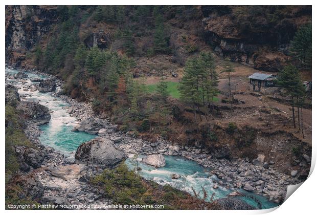 Glacial River Hut Print by Matthew McCormack