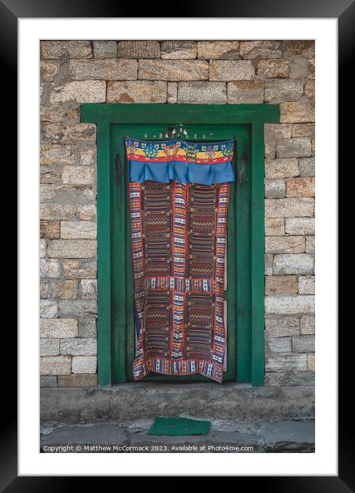 Nepalese Door Framed Mounted Print by Matthew McCormack