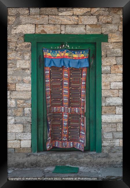 Nepalese Door Framed Print by Matthew McCormack