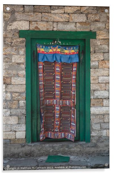 Nepalese Door Acrylic by Matthew McCormack
