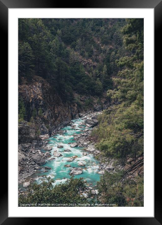 Himalayian Glacial River Framed Mounted Print by Matthew McCormack