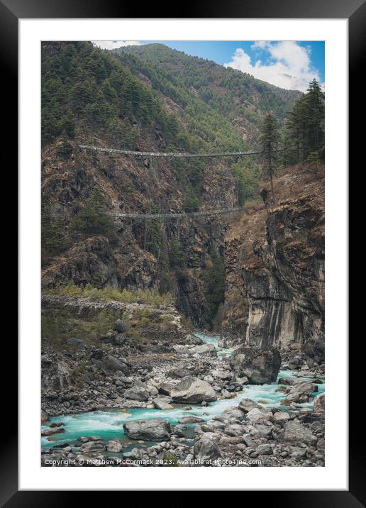 High Himalayian Bridge Framed Mounted Print by Matthew McCormack