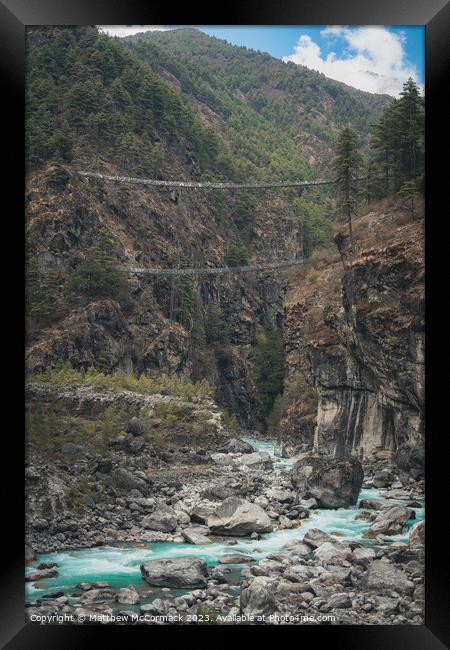 High Himalayian Bridge Framed Print by Matthew McCormack