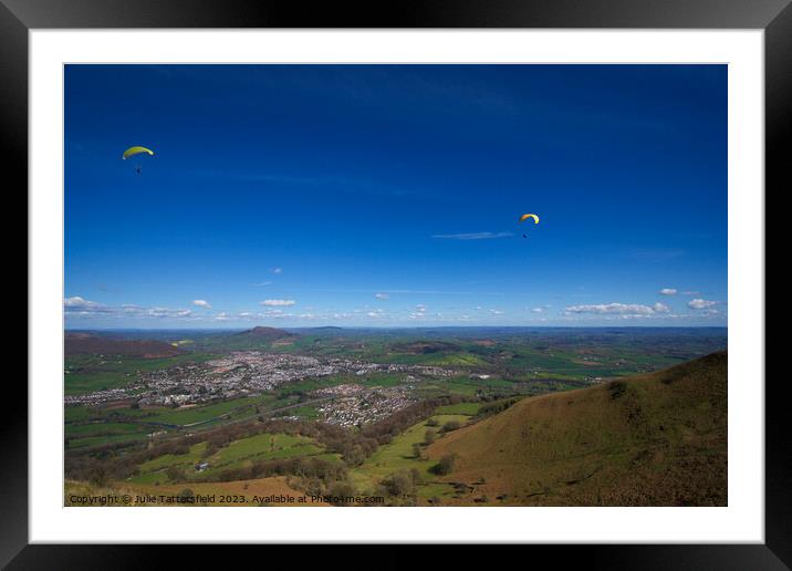 Stunning wales enjoyed by an hang glider Framed Mounted Print by Julie Tattersfield