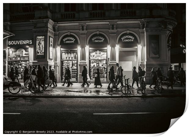 Piccadilly Circus Street Photography Print by Benjamin Brewty