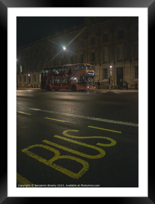 Bus  Framed Mounted Print by Benjamin Brewty