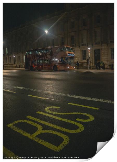 Bus  Print by Benjamin Brewty