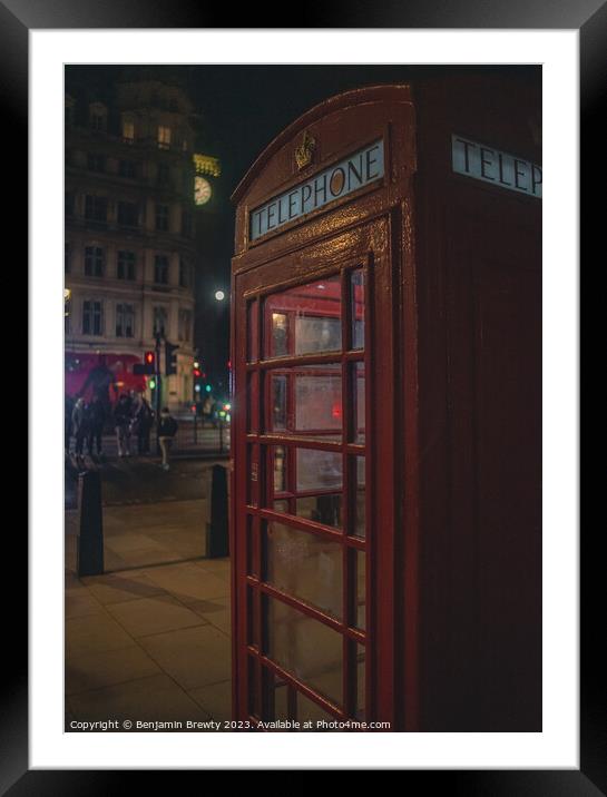 Phonebox Framed Mounted Print by Benjamin Brewty