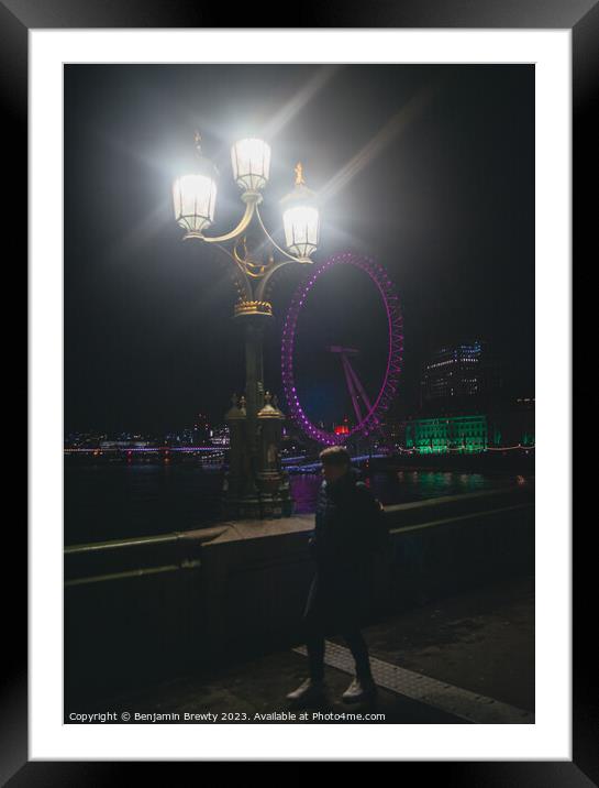 Westminster Bridge Framed Mounted Print by Benjamin Brewty