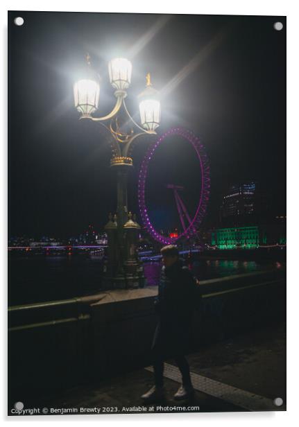 Westminster Bridge Acrylic by Benjamin Brewty