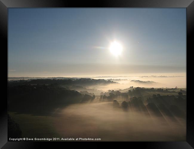 Early morning mist Framed Print by Dave Groombidge