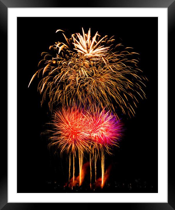 Fireworks Celebration Framed Mounted Print by Chris Lord