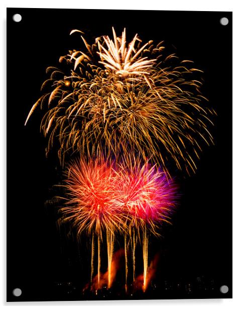 Fireworks Celebration Acrylic by Chris Lord