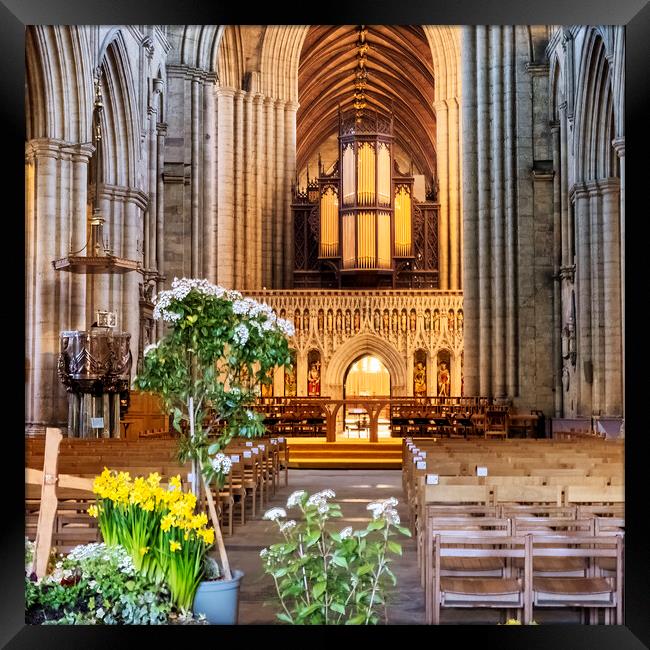 Ripon Cathedral on Easter Weekend Framed Print by Tim Hill