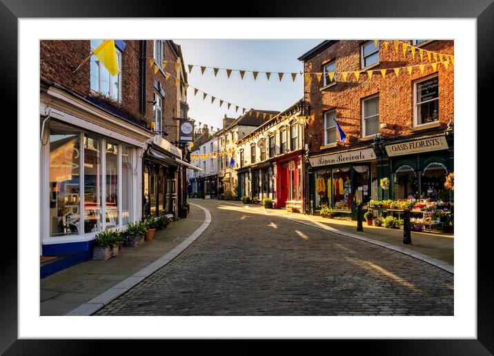Kirkgate Ripon North Yorkshire Framed Mounted Print by Tim Hill